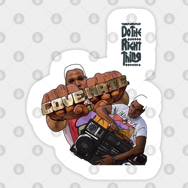 Radio Raheem - Do the right thing Sticker by ScarlettVisuals